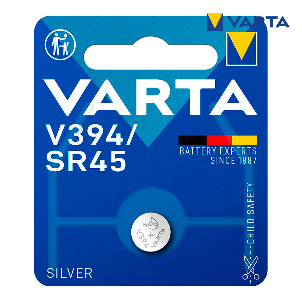 Micro pila boton varta silver sr45 - v394 1,55v (blister 1 unid) ø9,5x3,6mm