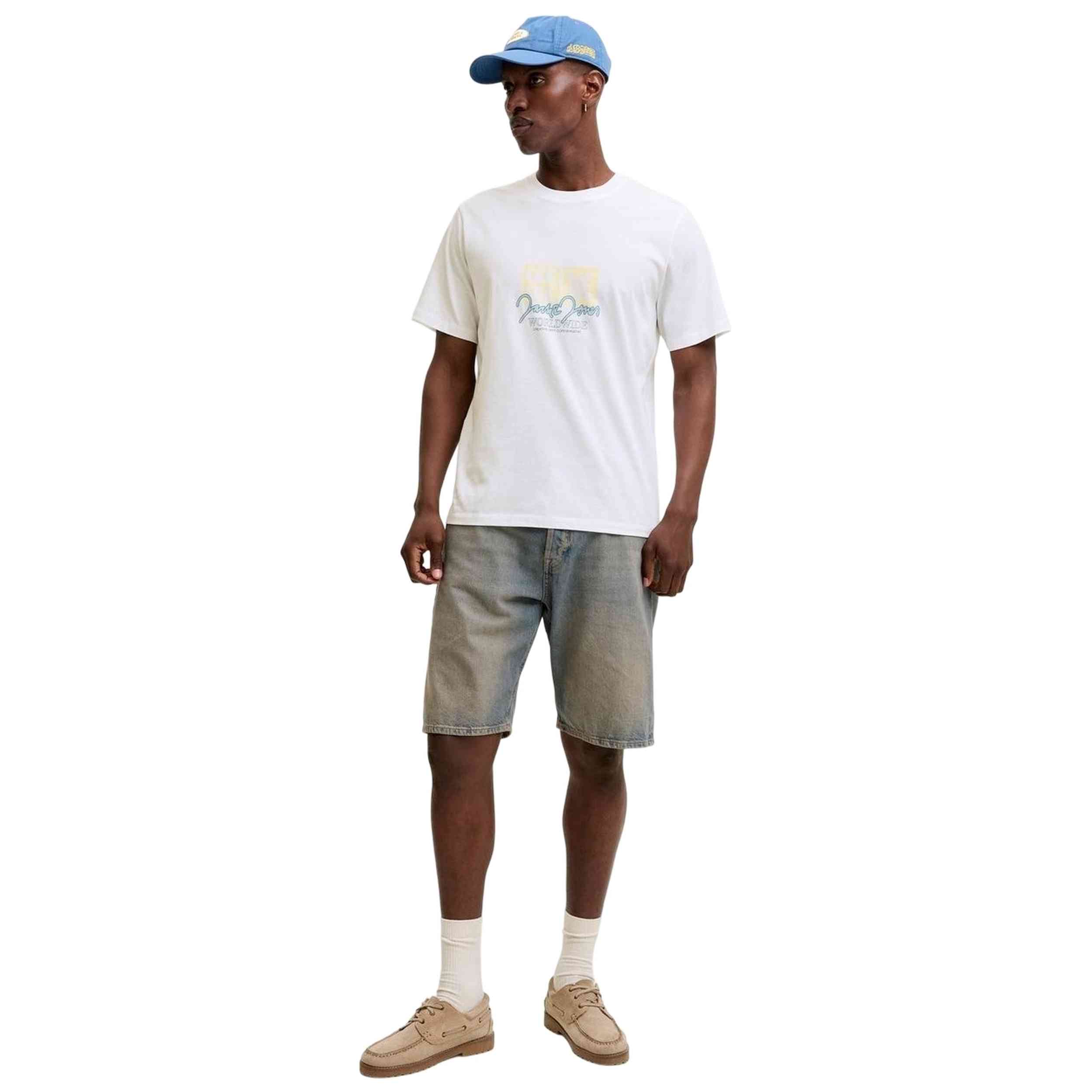 Camiseta Jack & Jones modelo Jorriviera Front Tee Ss Crew en color Blanco