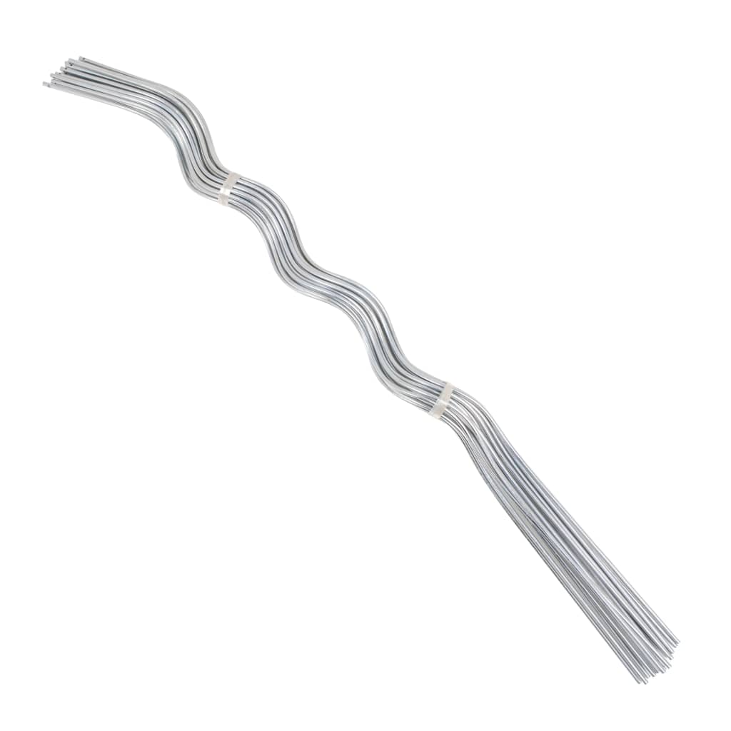 vidaXL Soporte para Planta Espiral Pack de (50 unidades) Acero Galvanizado Dimensiones 110 cm, 170 cm
