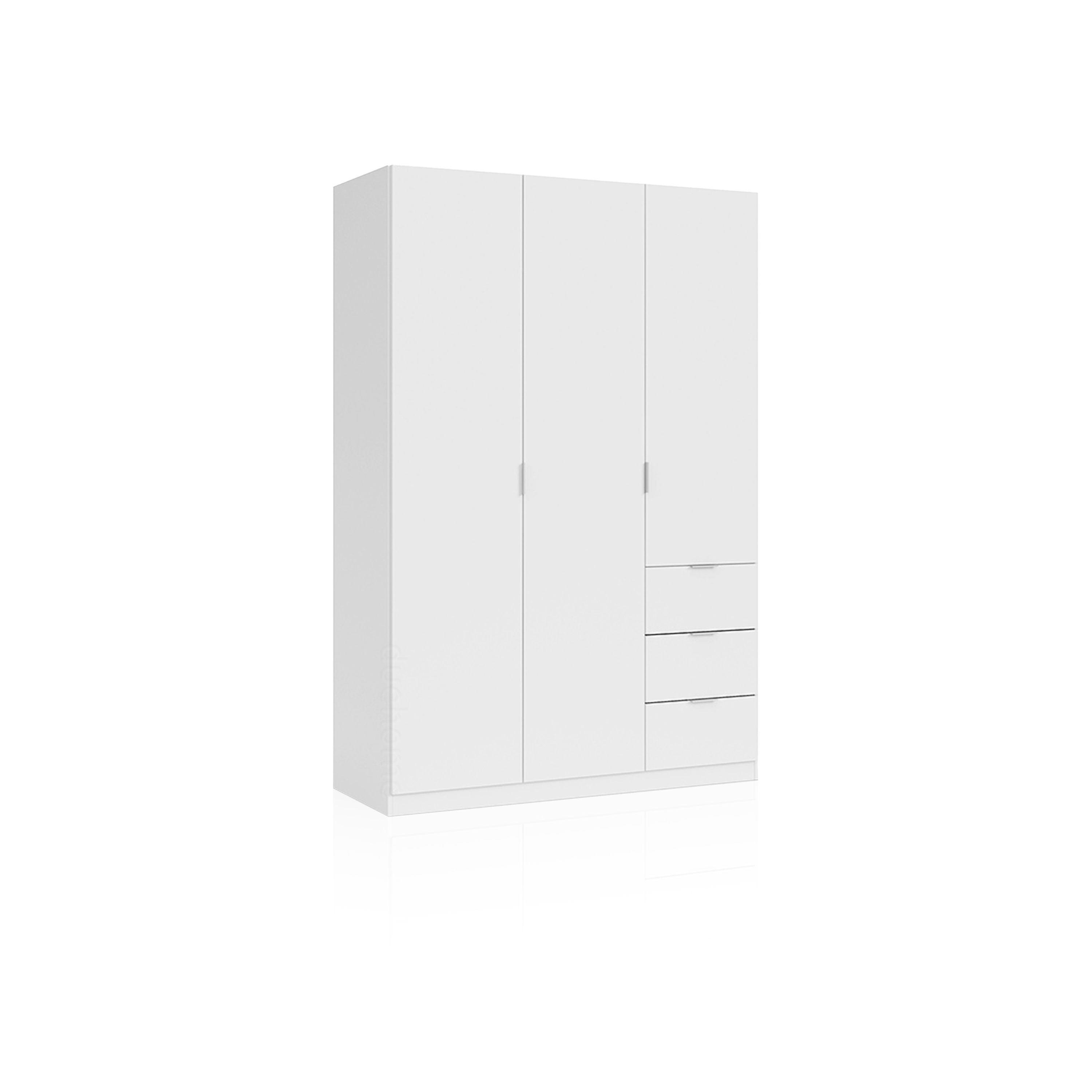 Habitdesign -Armario de 3 puertas y 3 cajones 135x200 cm Magan