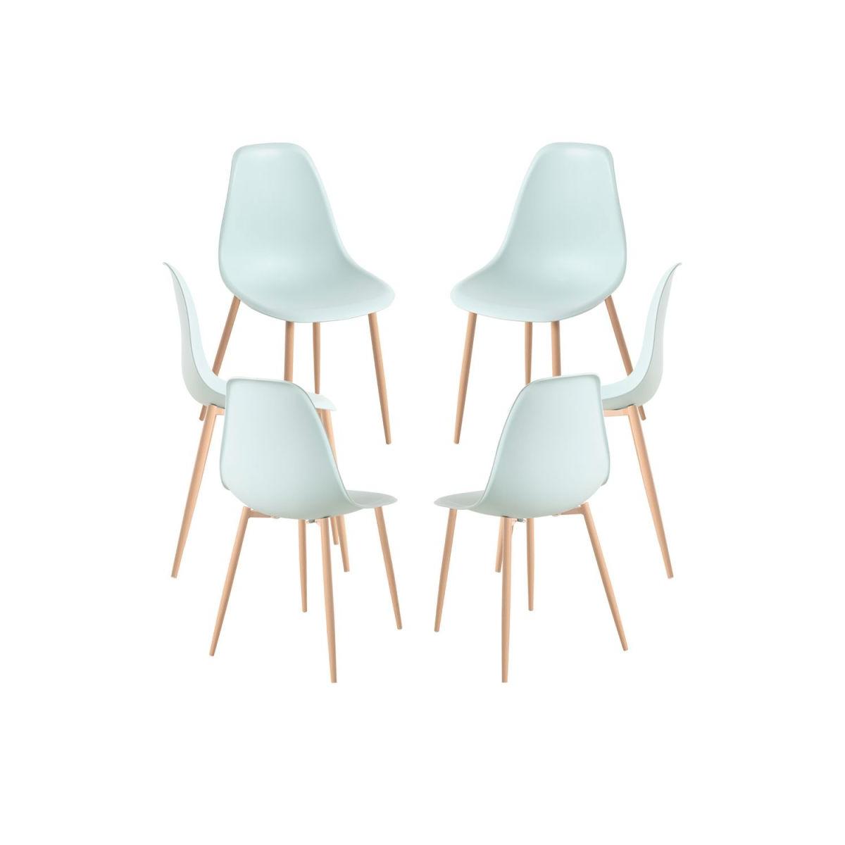Regalos Miguel - Packs Sillas Comedor - Pack 6 Sillas Mykle - Celadón