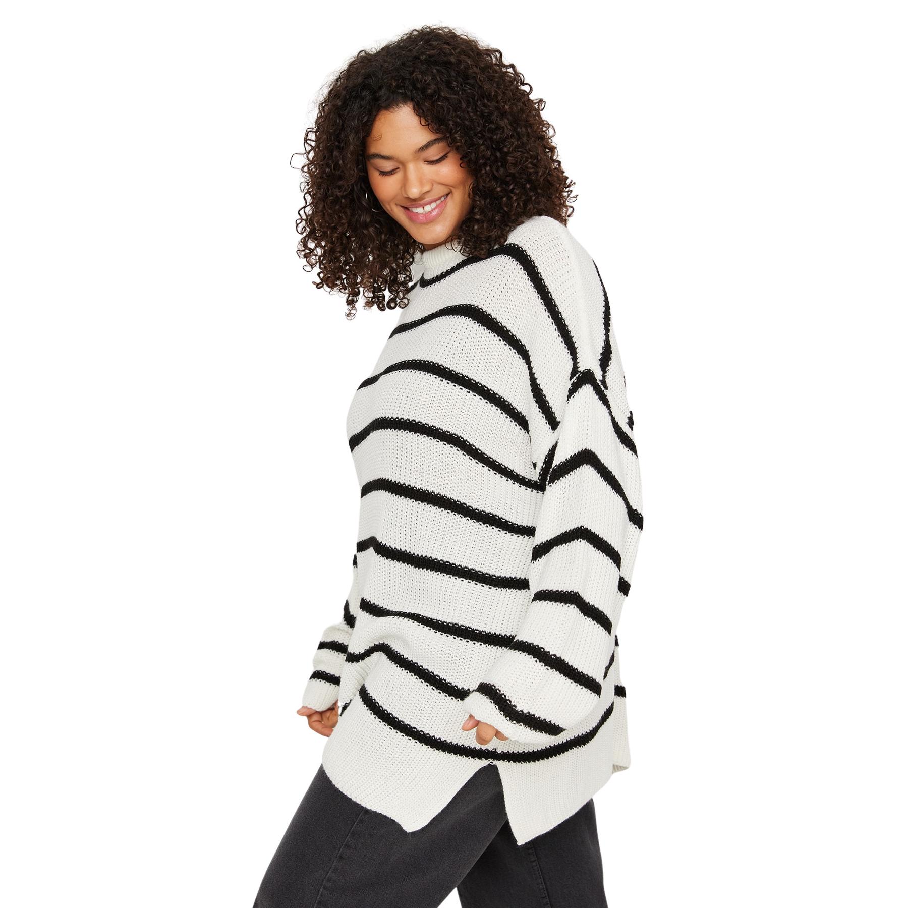 Trendyol Mujer Crudo Jersey Grande - Moda Femenina Cómoda Xxl