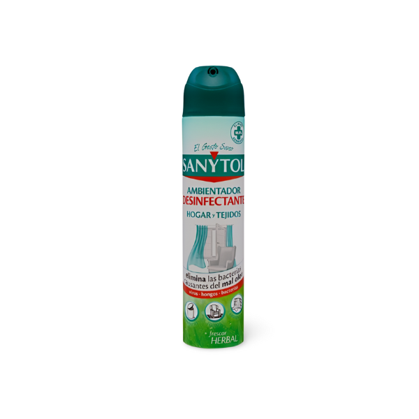Sanytol ambientador desinfectante hogar y tejidos frescor herbal 300ml EL PRECIO INCLUYE 5 UNIDADES