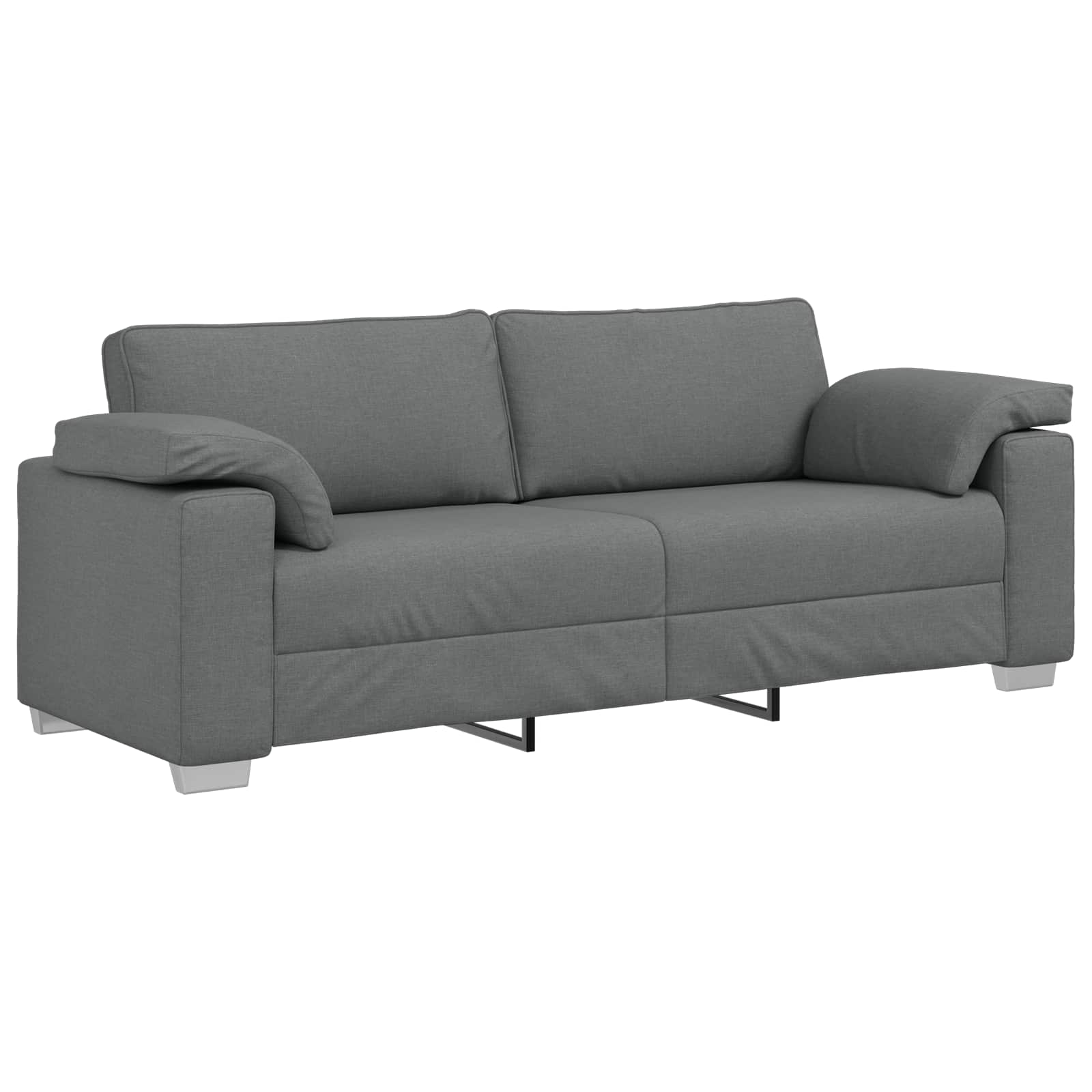 vidaXL Sofá de 3 plazas Gris oscuro 220 cm tela