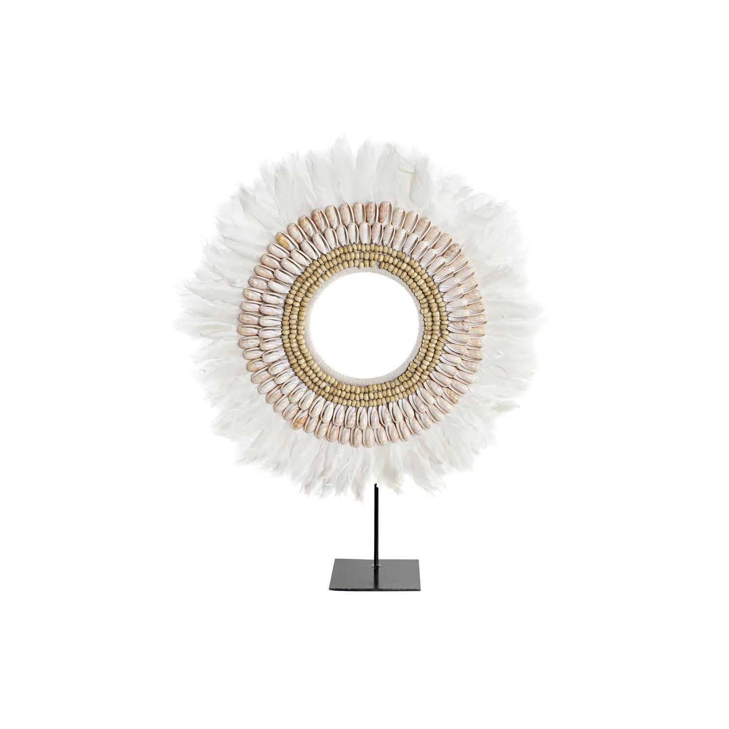DECORACION PLUMA HIERRO 50X12,5X59 JUJU BLANCO DH199094