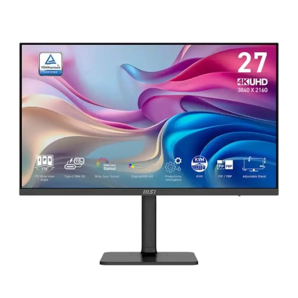 Monitor MSI Modern MD272UPHG 27" UHD 4K IPS 98W USB-C KVM DisplayHDR400 Altavoces