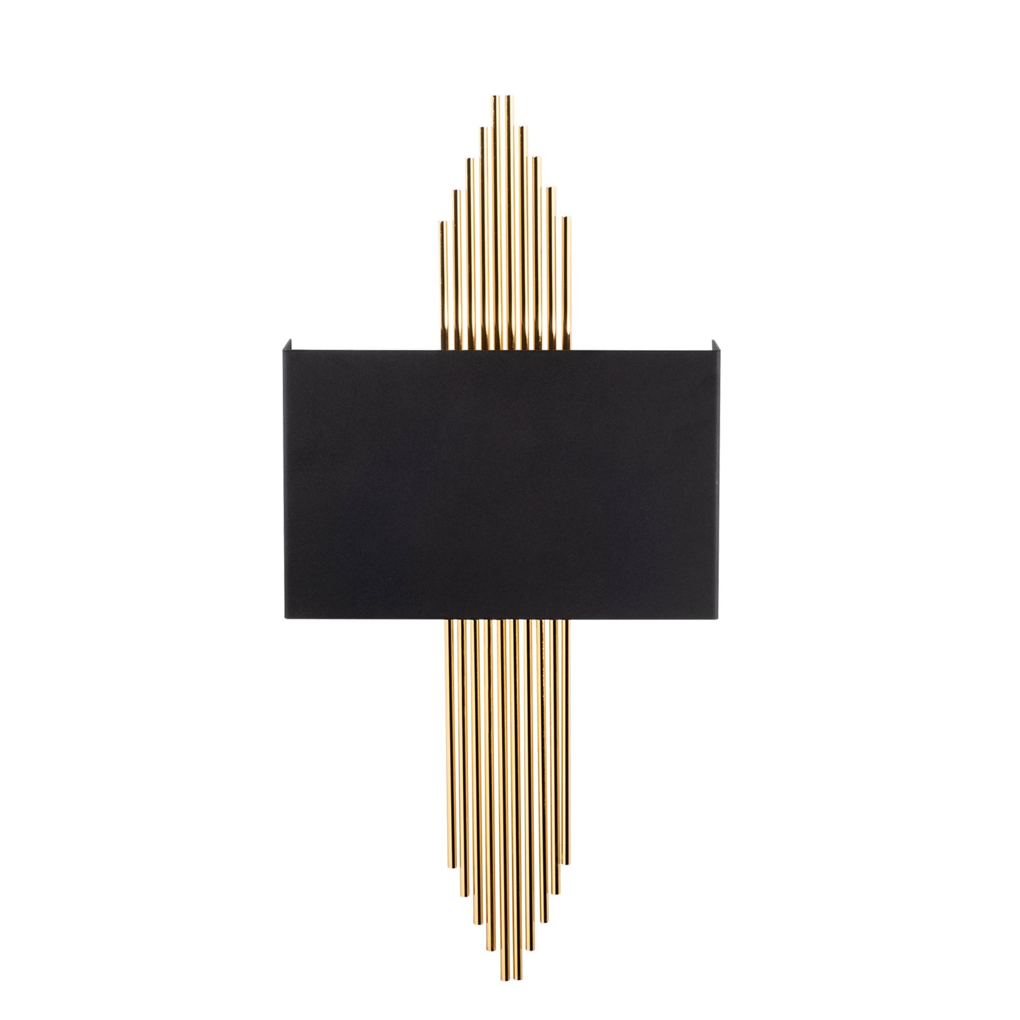 Aplique de pared WELLHOME, Estructura de metal Color Negro Oro