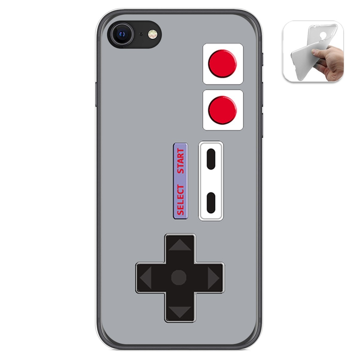 Tumundosmartphone Funda Gel Tpu para Iphone SE 2020 diseño Consola Dibujos