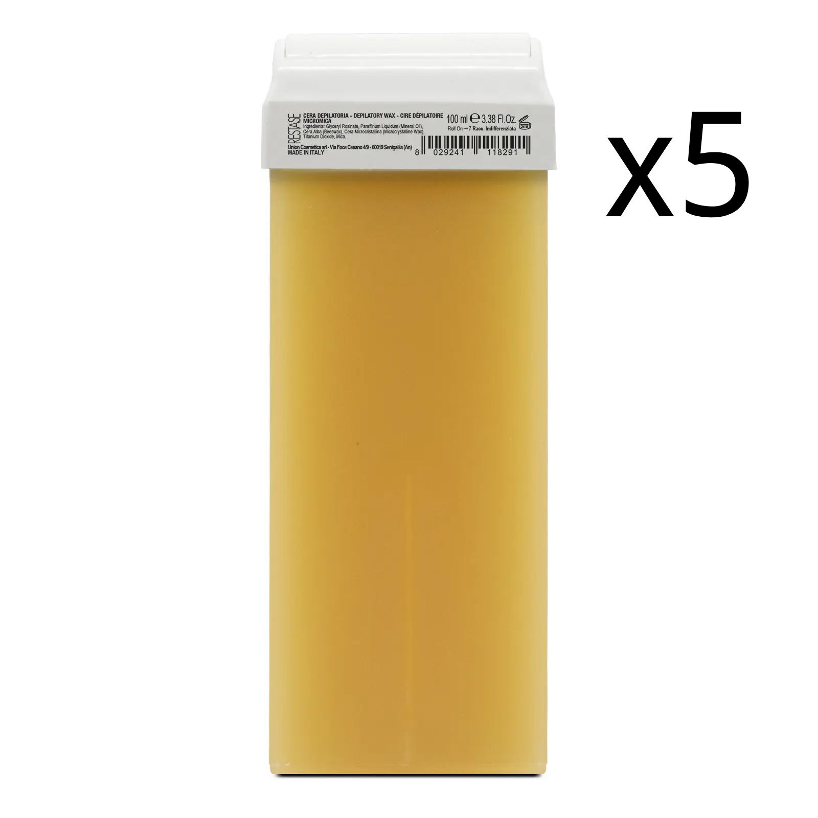 5 Uds Cera Depilatoria Roll-On 100 ml RESTASE – Depilación Fácil, Rápida y Profesional