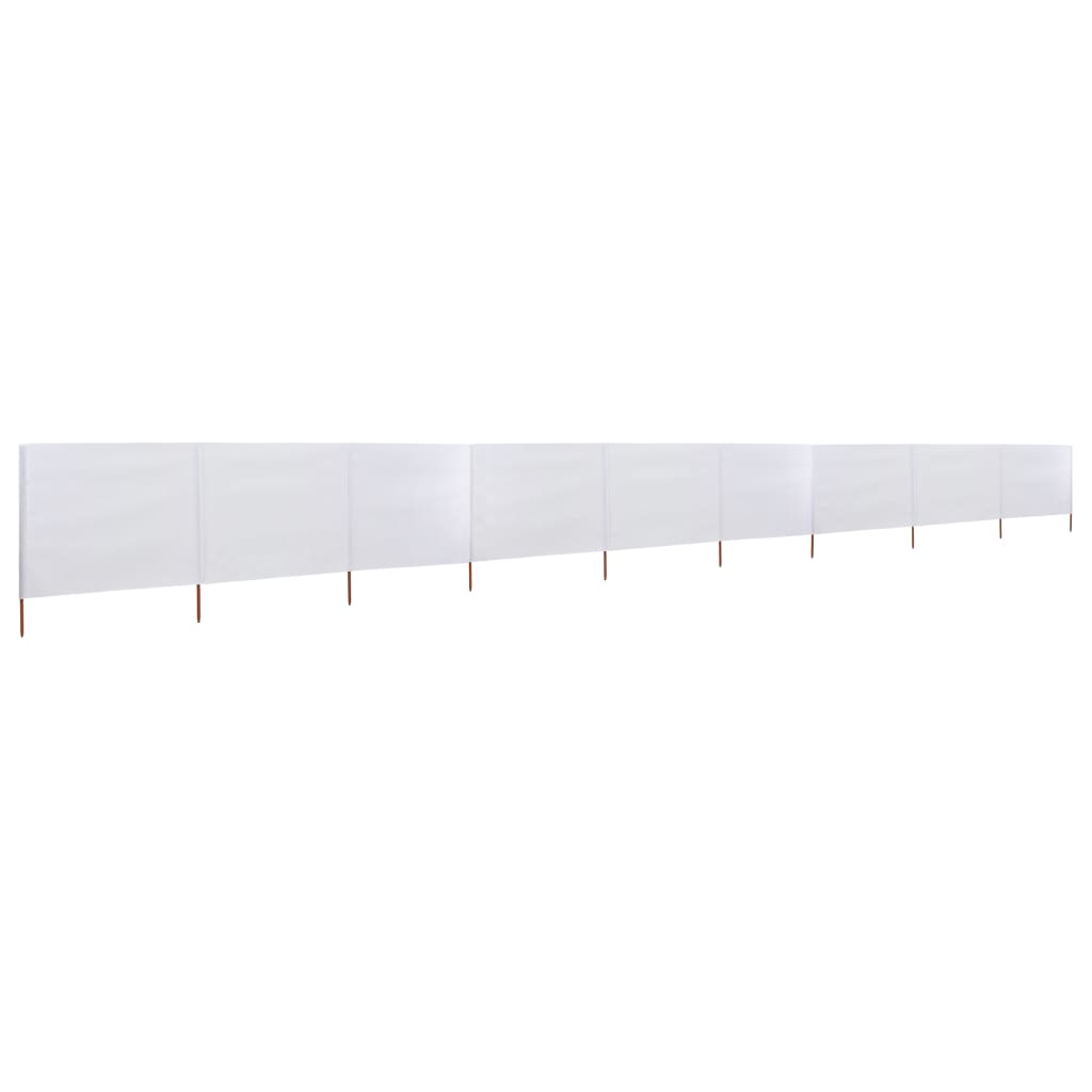 vidaXL Paravientos de playa de 9 paneles tela 1200x80cm Color Blanco arena, Verde, Antracita