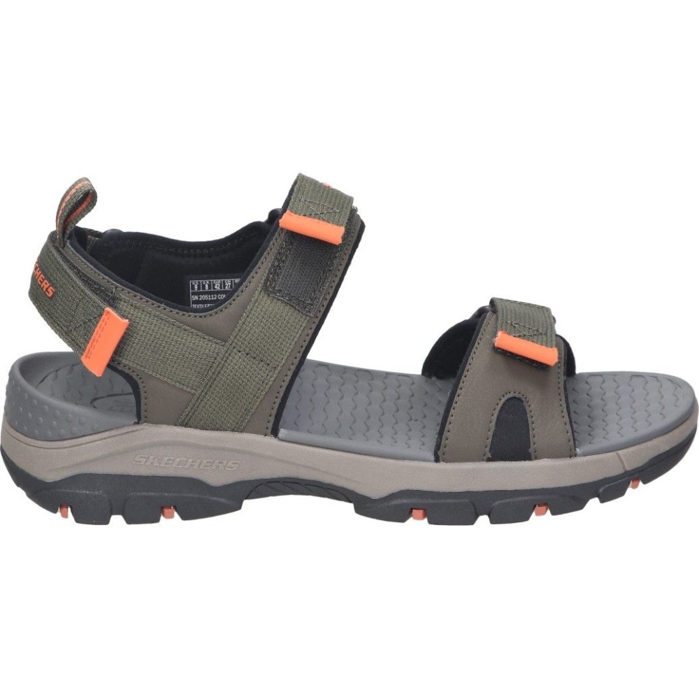 SKECHERS | Sandalias Skechers Relaxed Fit: Tresmen Ryer para Hombre – Sandalia Casual en Color Verde – Sandalia de Verano con Velcro – Plantilla Luxe Foam – Relaxed Fit – Vegan – Modelo 205112-OLV