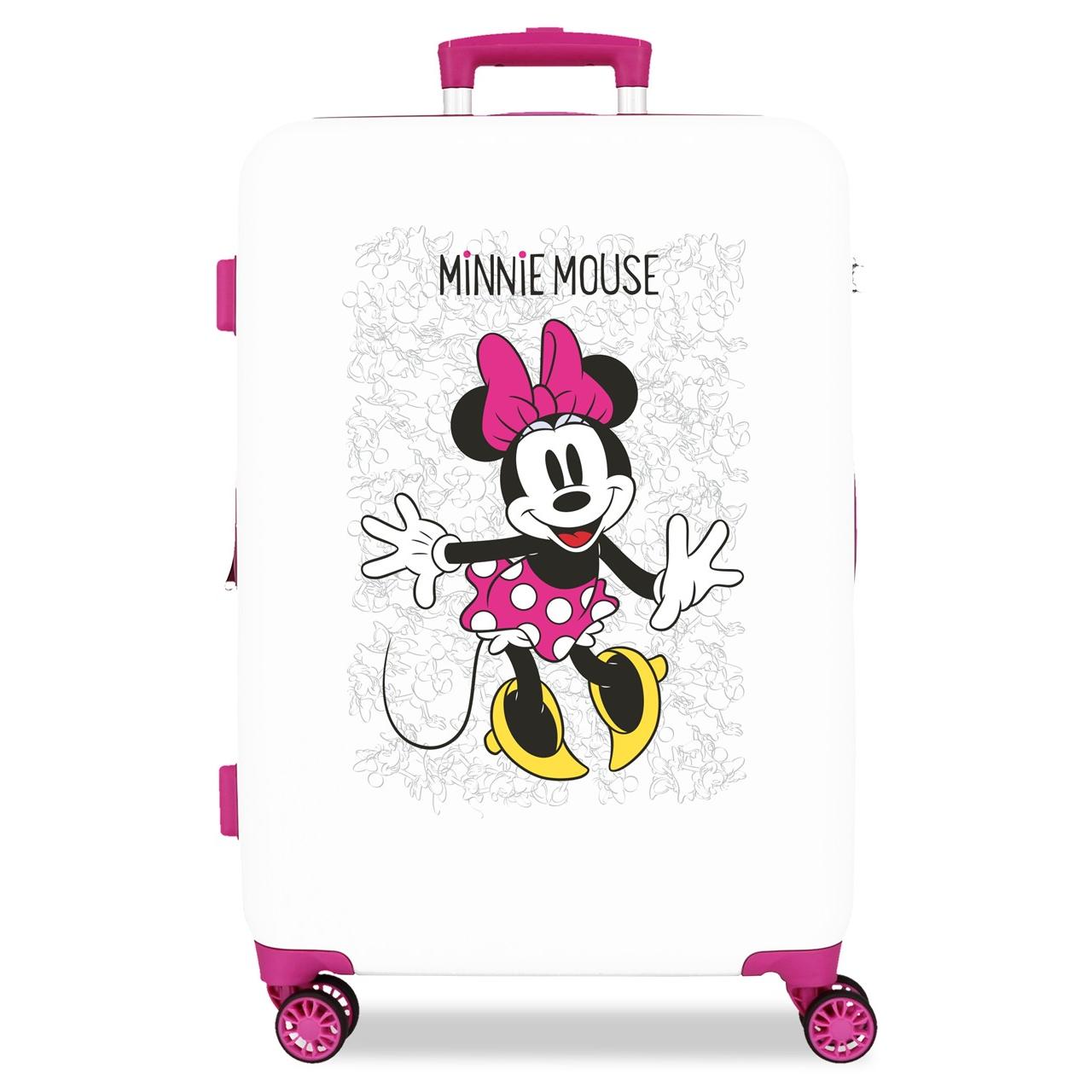 Maleta mediana Enjoy the day blanco 26x68x48 cm
