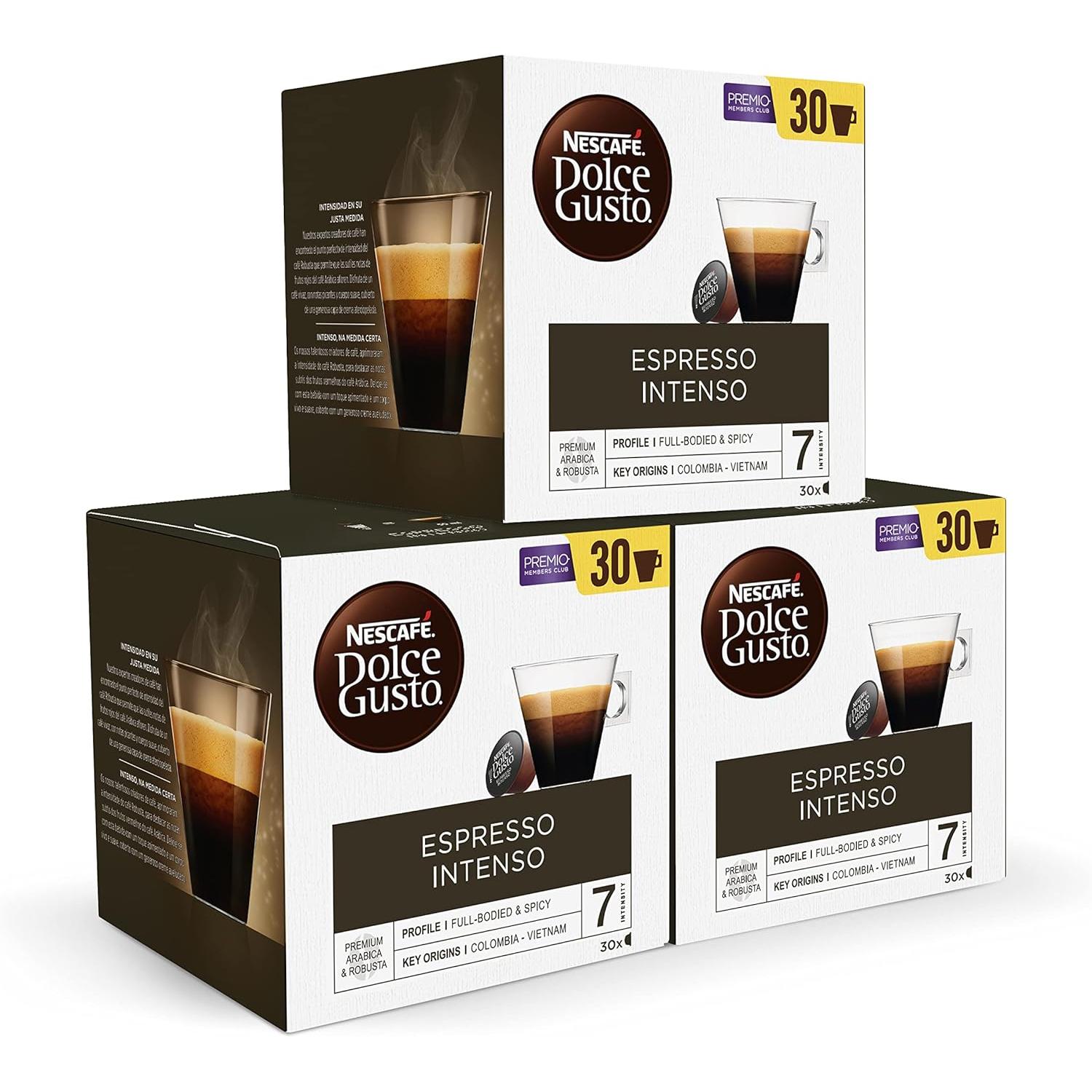 Dolce Gusto - Dolce Gusto NESCAFÉ Espresso Intenso - Pack 90 cápsulas (3 x 30ud)