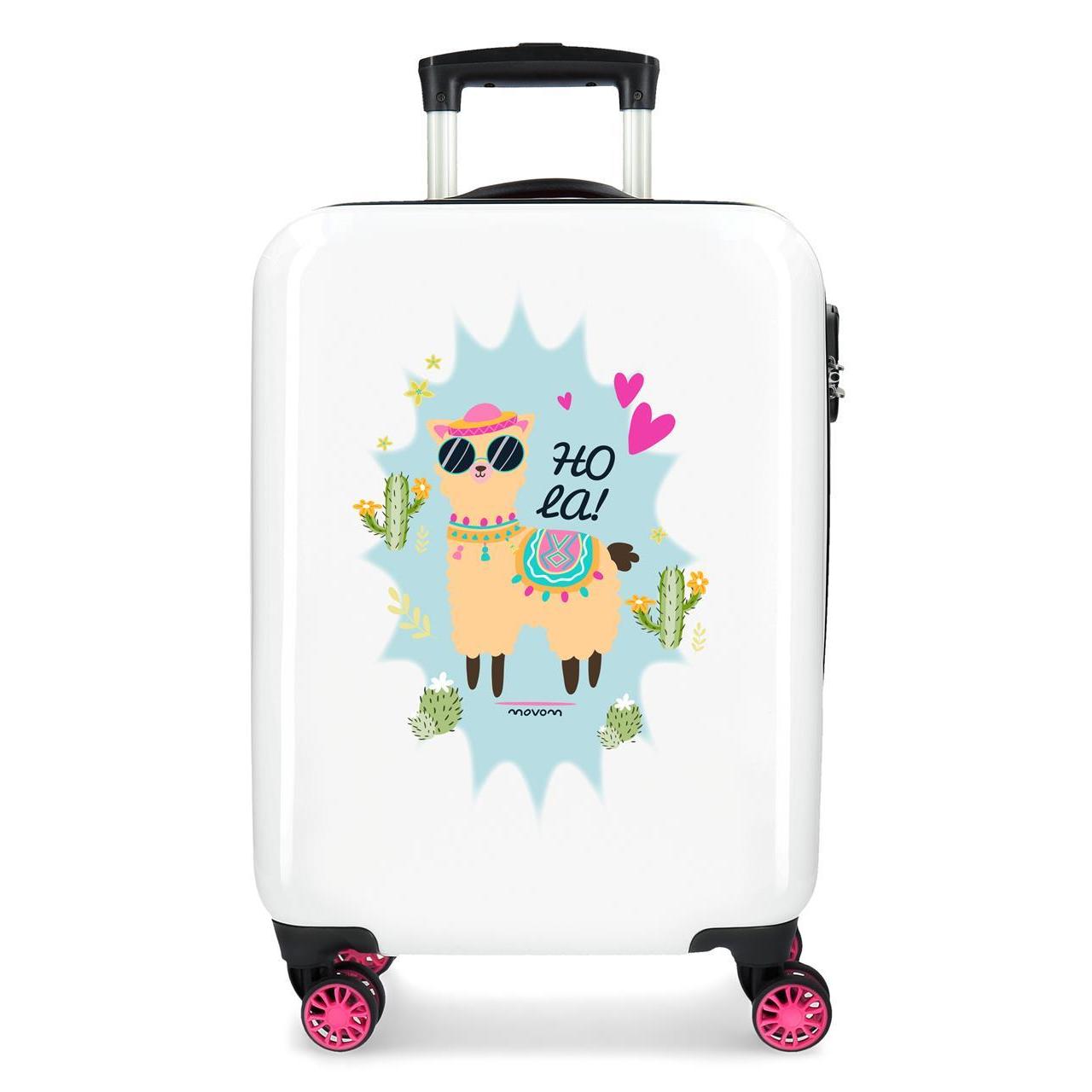 Maleta de cabina Movom Happy time blanco 55x38x20cm