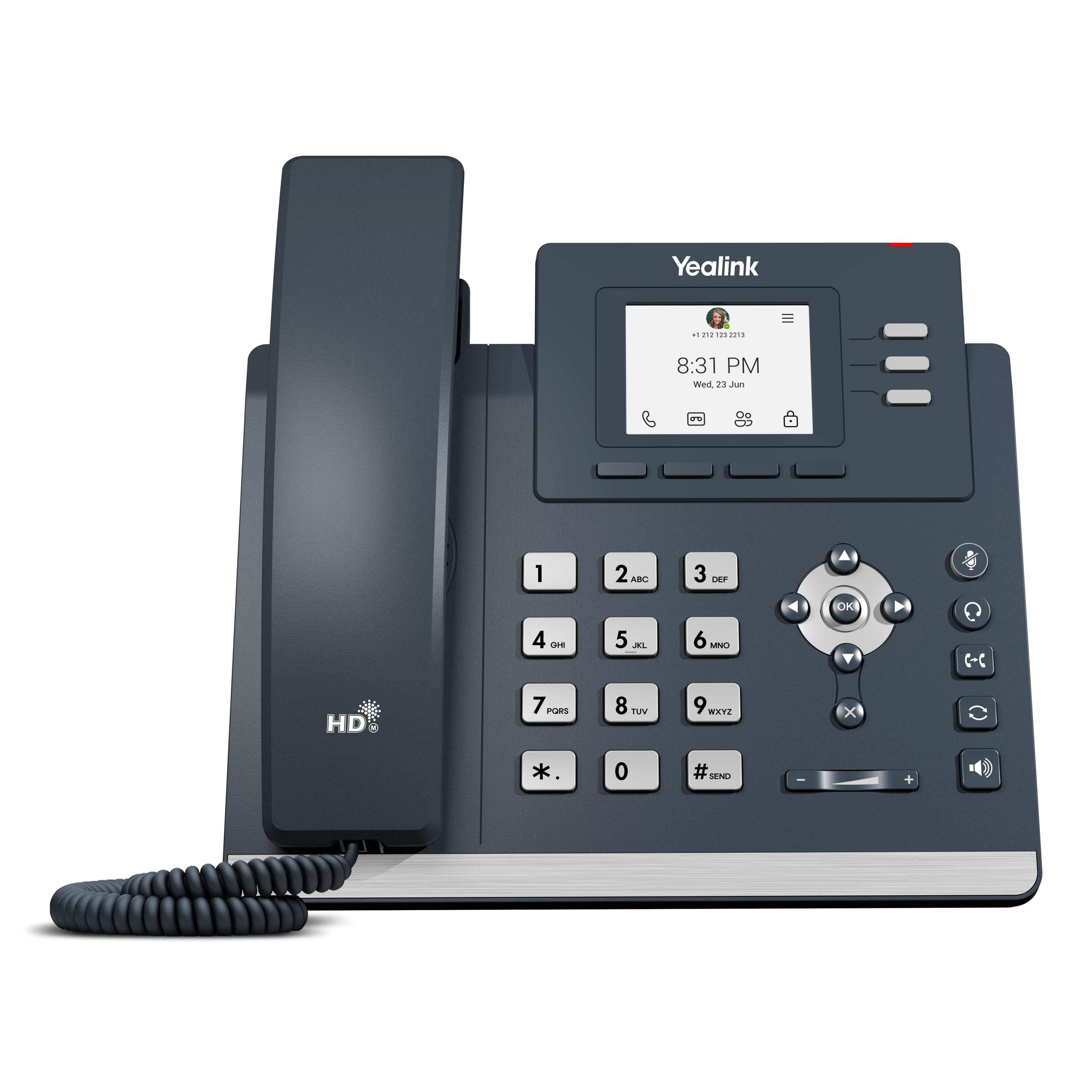 Yealink MP52 E2 certificado para Microsoft Teams & Skype Empresarial, teléfono de escritorio para PC, pantalla de 2,4 pulgadas, Ethernet de doble puerto con PoE, audio HD, gris oscuro