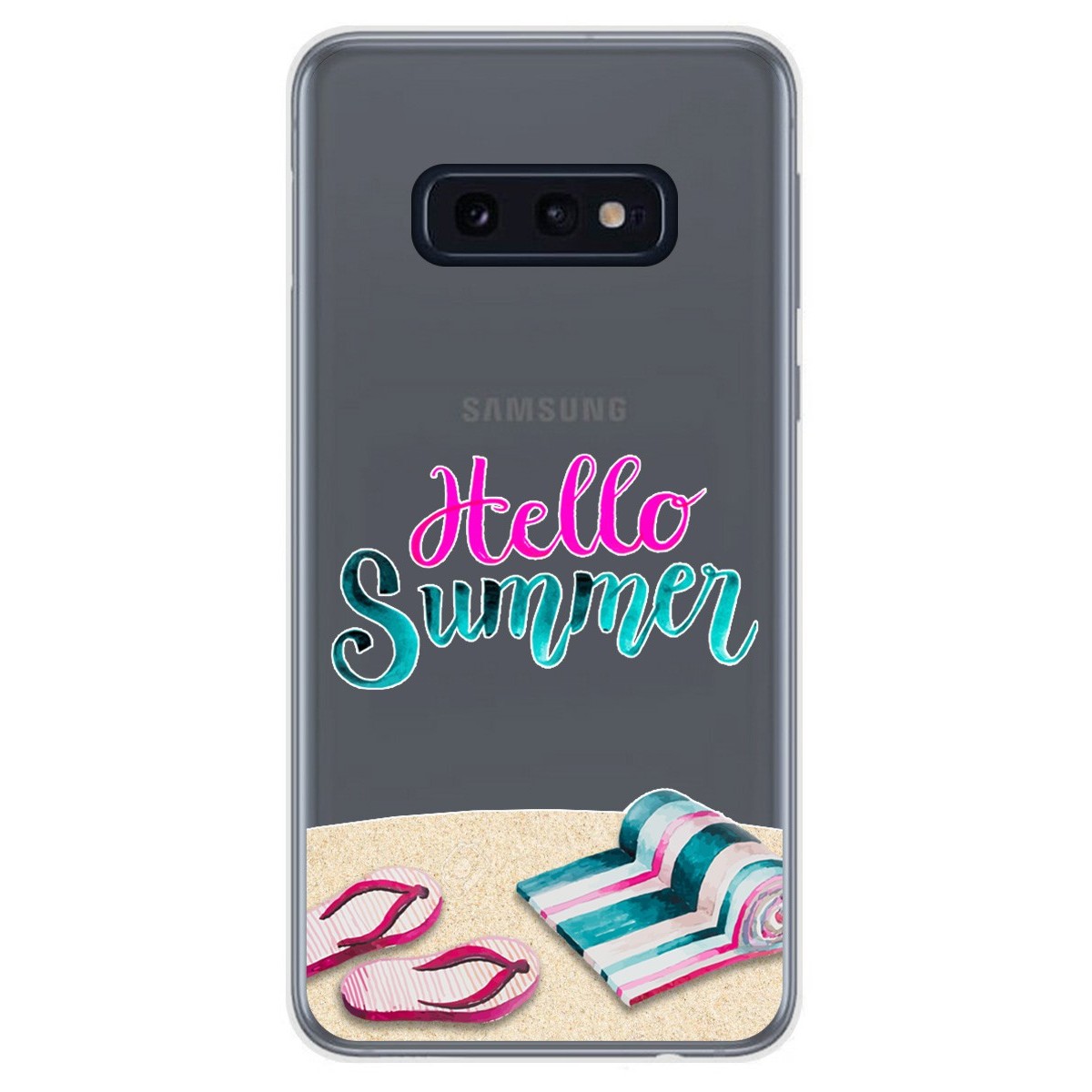Tumundosmartphone Funda Gel Transparente Samsung Galaxy S10e Personalizada Dibujo Summer