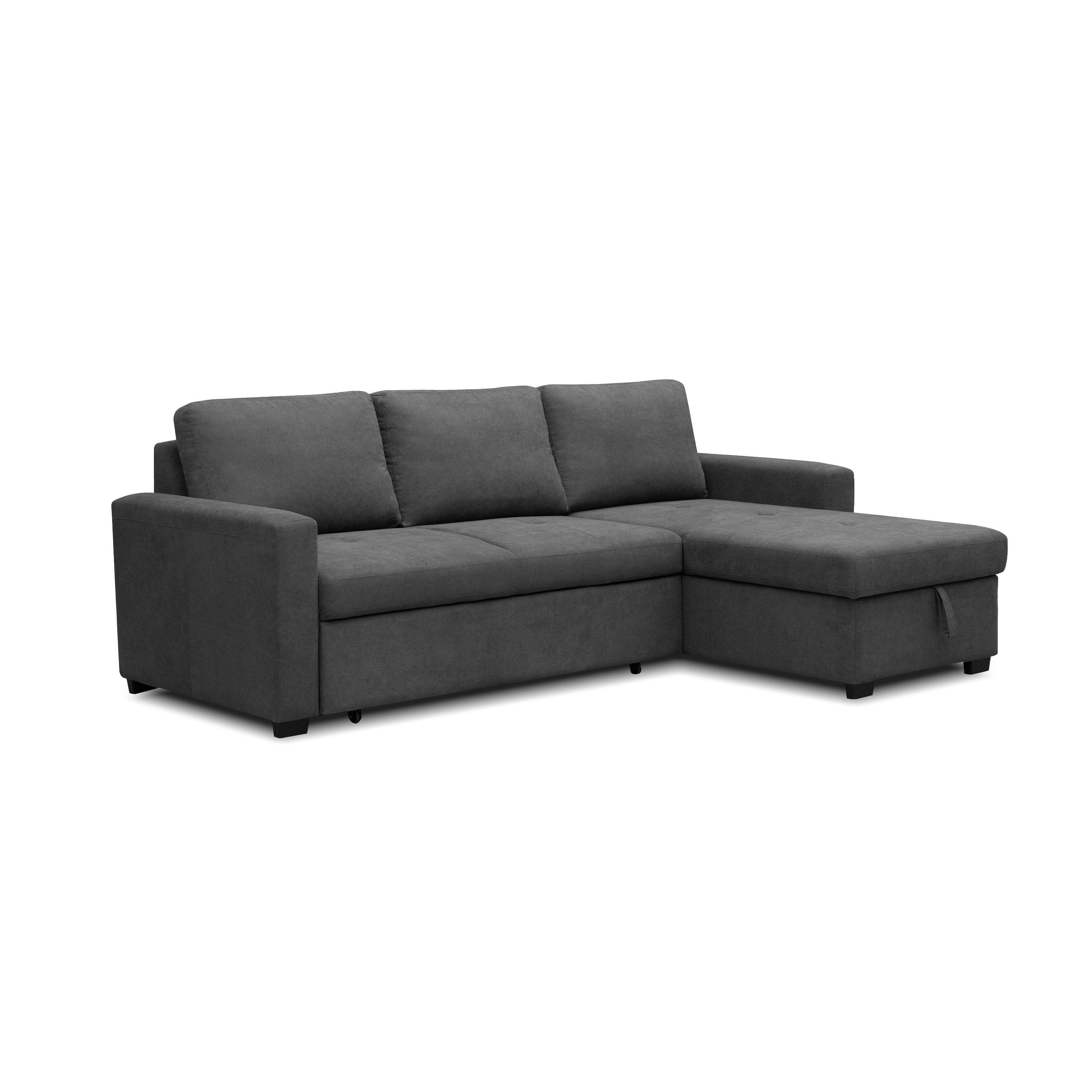 duehome - Sofá cama con chaiselongue reversible 4 plazas Saira