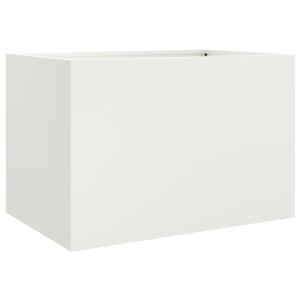 vidaXL Jardinera acero blanco 62x47x46 cm