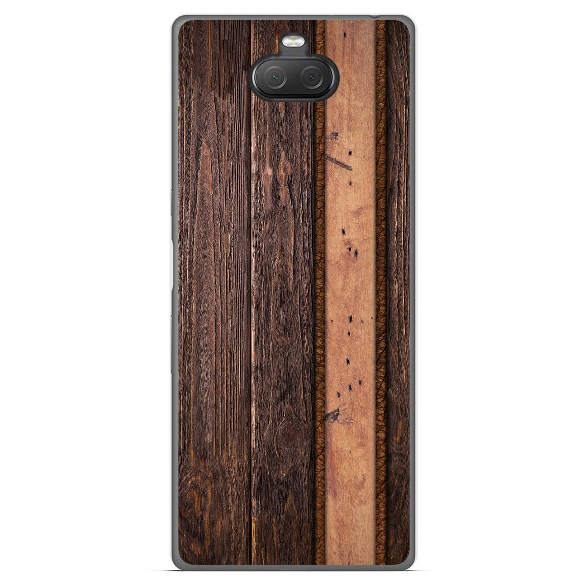 Tumundosmartphone Funda Gel Tpu para Sony Xperia 10 Plus diseño Madera 05 Dibujos