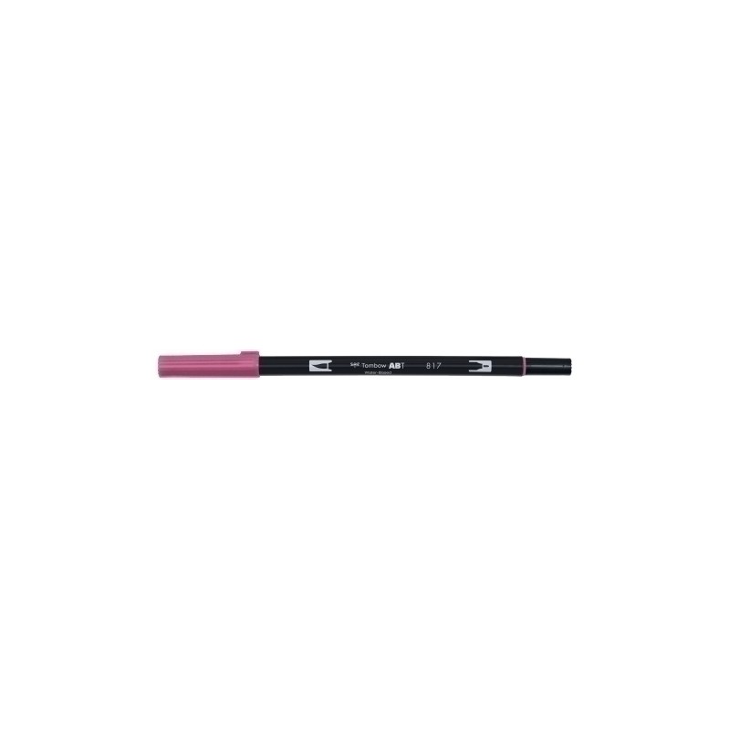 Tombow - ROTULADOR TOMBOW DOBLE PUNTA PINC. MALVA - Pack de 6 unidades ABT-817