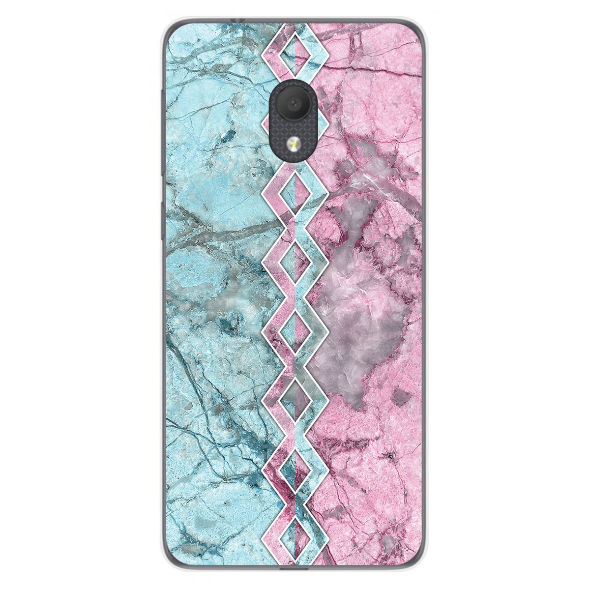 Tumundosmartphone Funda Gel Tpu para Alcatel 1C 2019 diseño Mármol 08 Dibujos