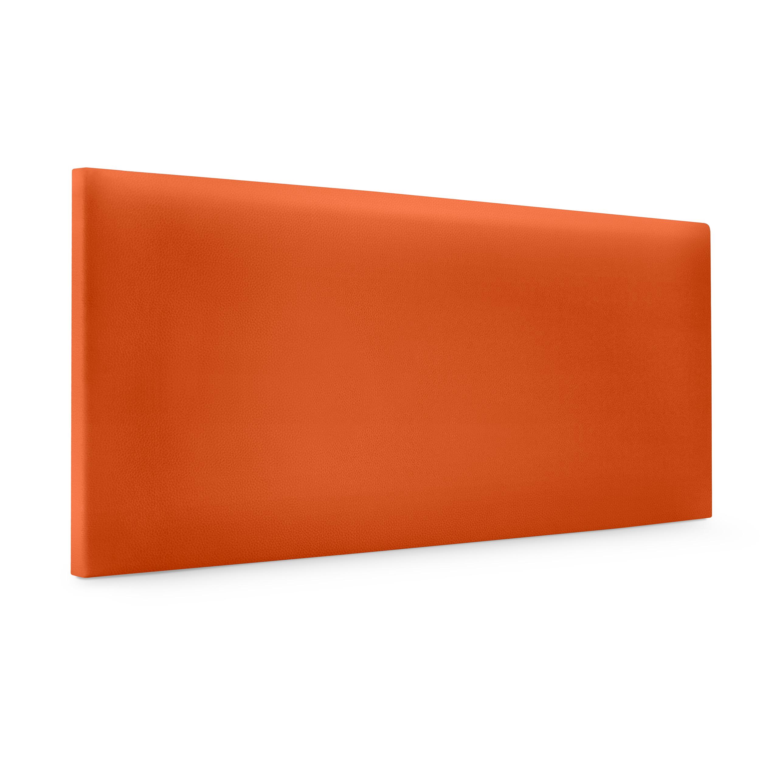 DHOME Cabecero de Polipiel o Tela AQUALINE Liso Cabeceros Cabezal Tapizado Cama Lujo (Naranja Polipiel)