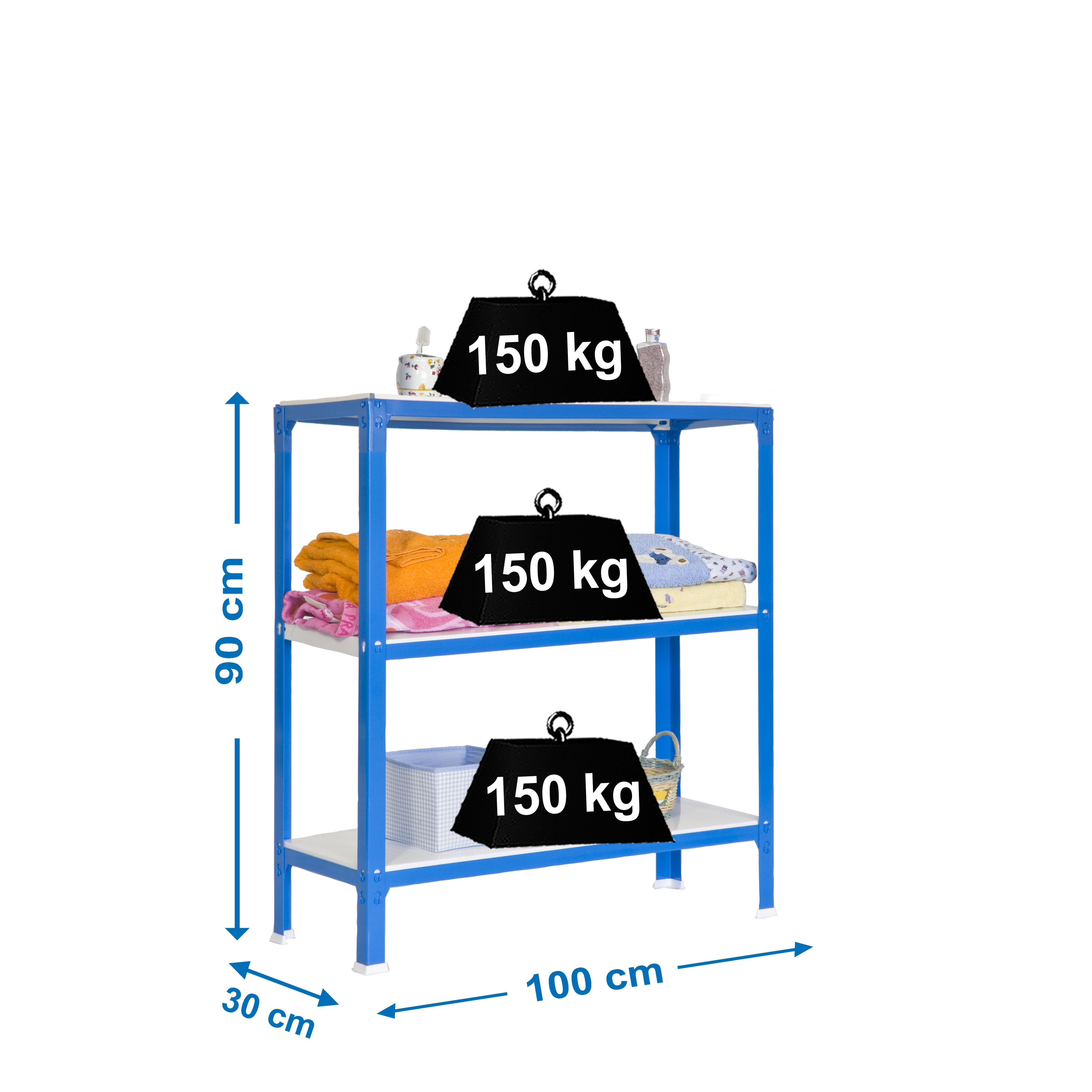 Estantería SIMONRACK Simonhome click plus 3/300 azul/blanco