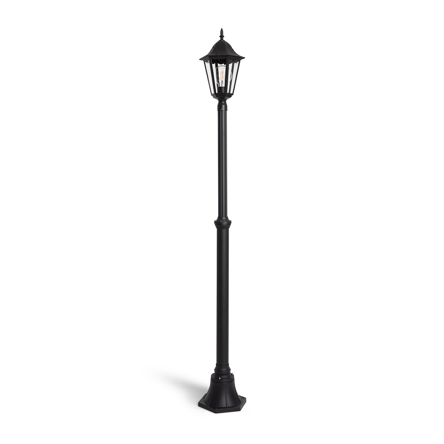 Ledkia Farola Exterior Superficie Pie 185cm Black Traditional Negro