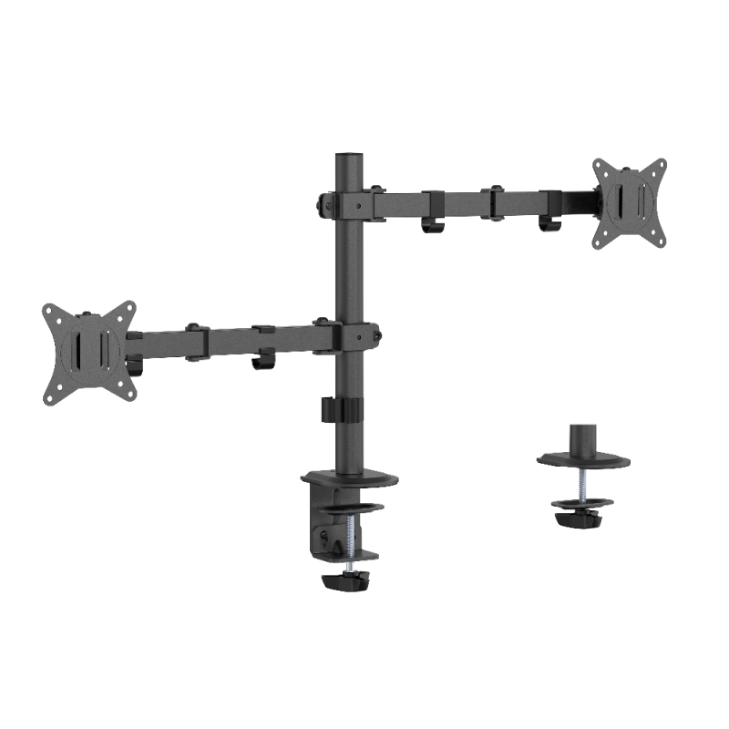 Gembird Ma-d2-03 Soporte de Escritrio Doble para Monitor 17”-32” VESA 100 Max 9Kg Negro