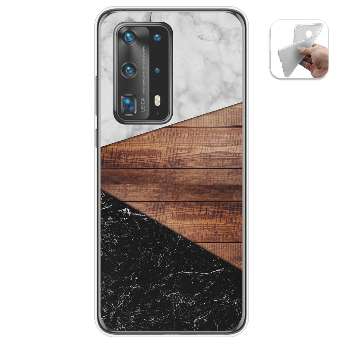 Tumundosmartphone Funda Gel Tpu para Huawei P40 Pro diseño Mármol 11 Dibujos