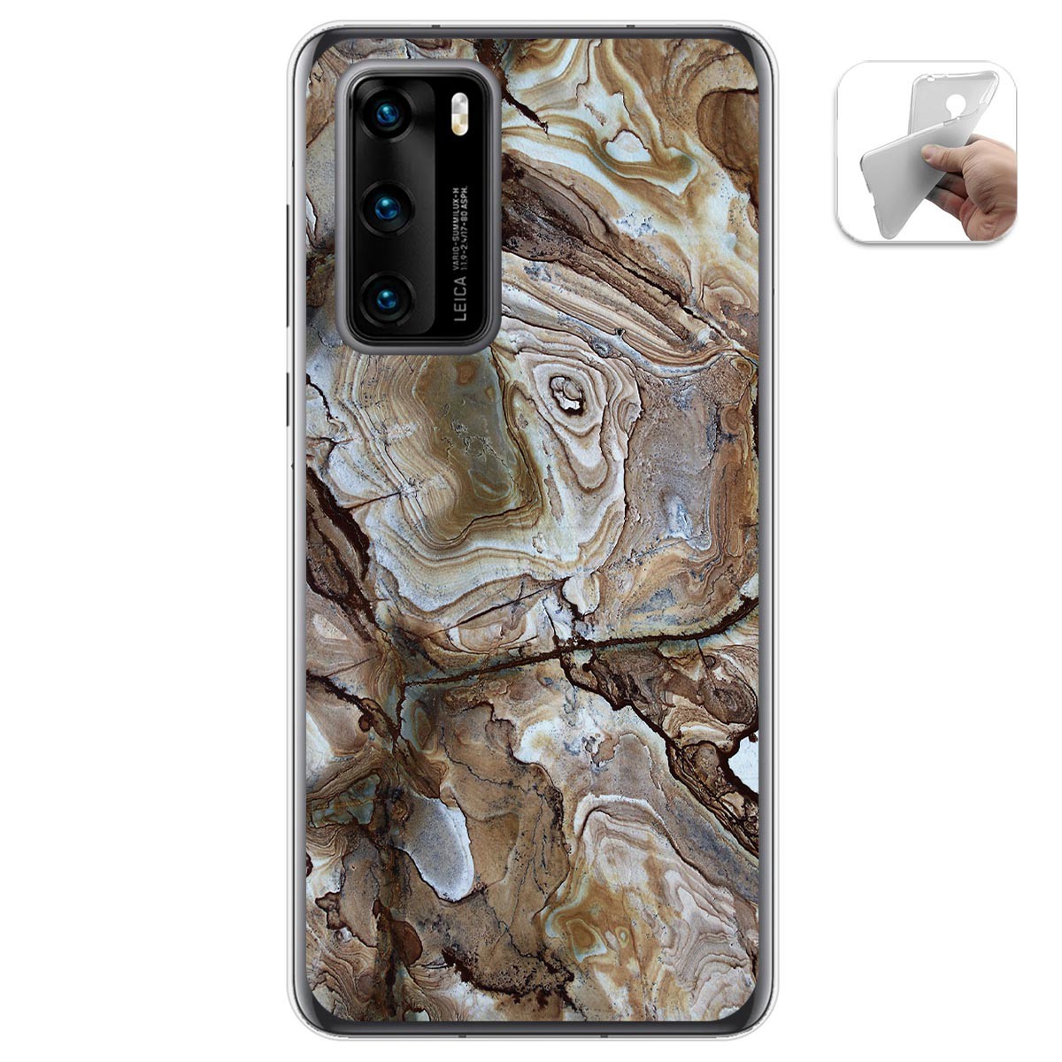 Tumundosmartphone Funda Gel Tpu para Huawei P40 diseño Mármol 14 Dibujos