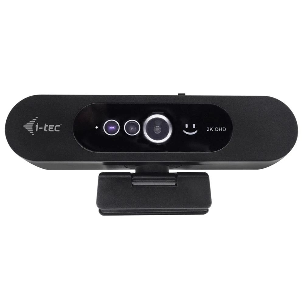 I-Tec - Webcam Solomon WH200 2K Ultra HD 2560x1440 píxeles con micrófono integrado, obturador físico y compatibilidad Windows Hello para videollamadas profesionales