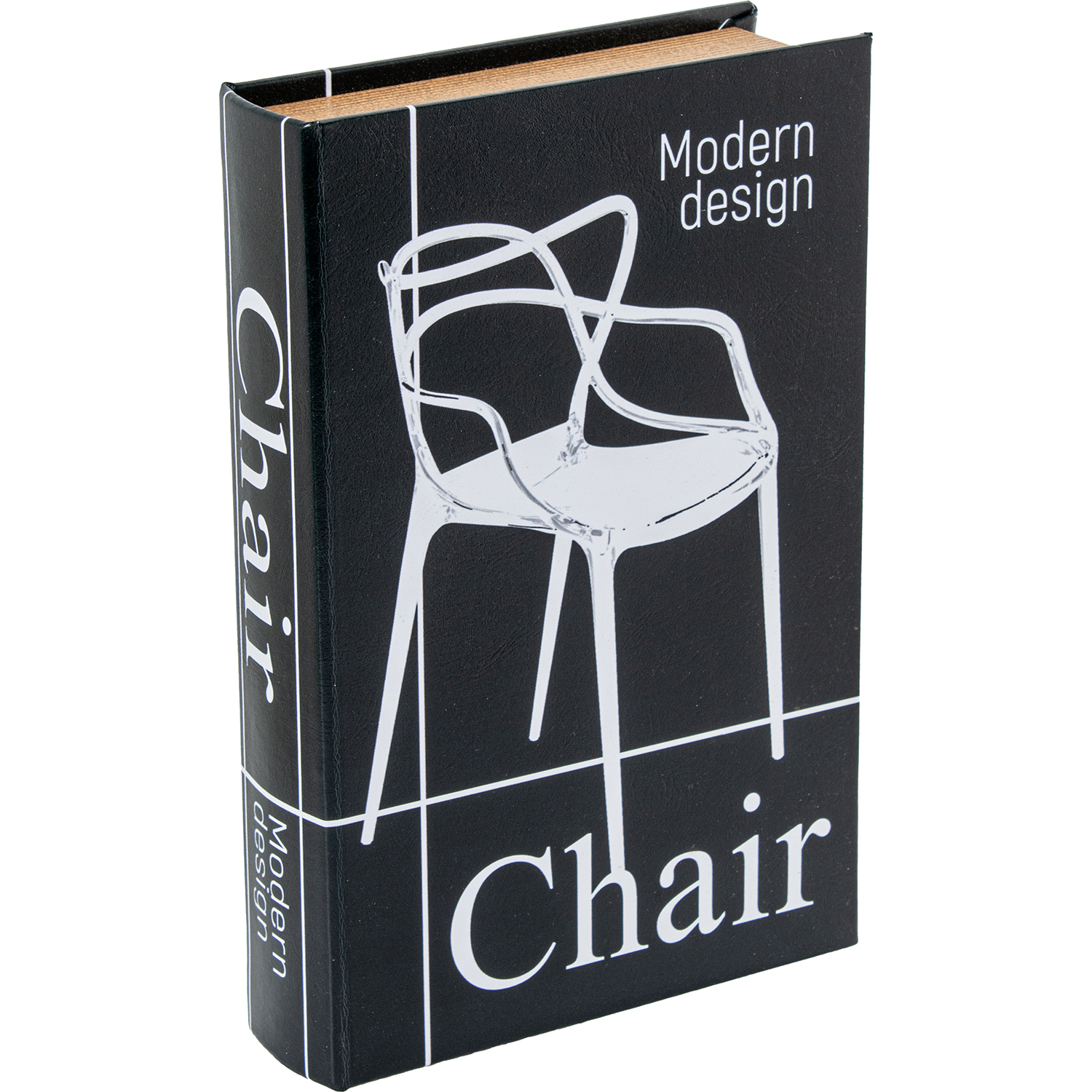 Caja libro madera dm con caja caudales metal 26x17x5cm