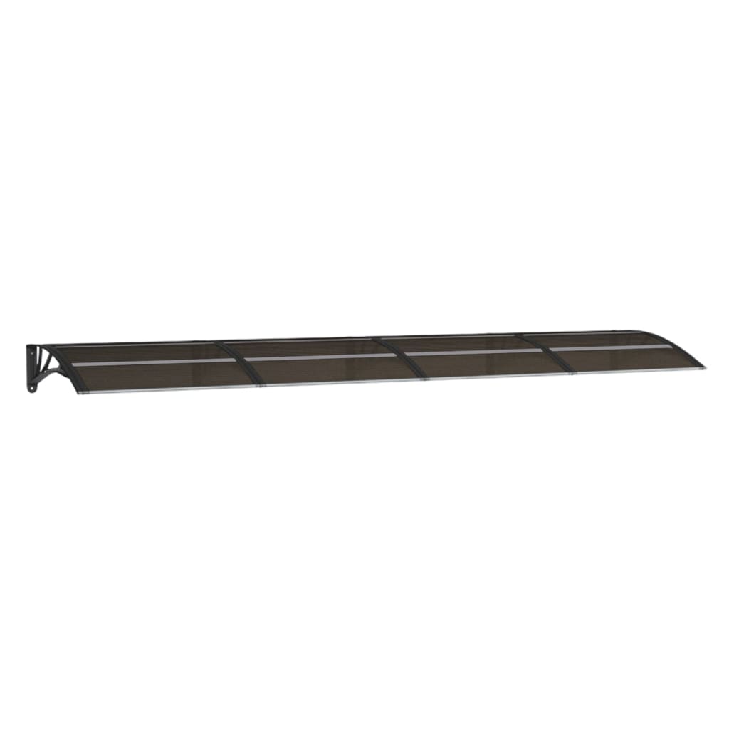 vidaXL Marquesina de puerta policarbonato negro 350x75 cm Protección Rayos UV para Terraza Patio Exterior Jardín