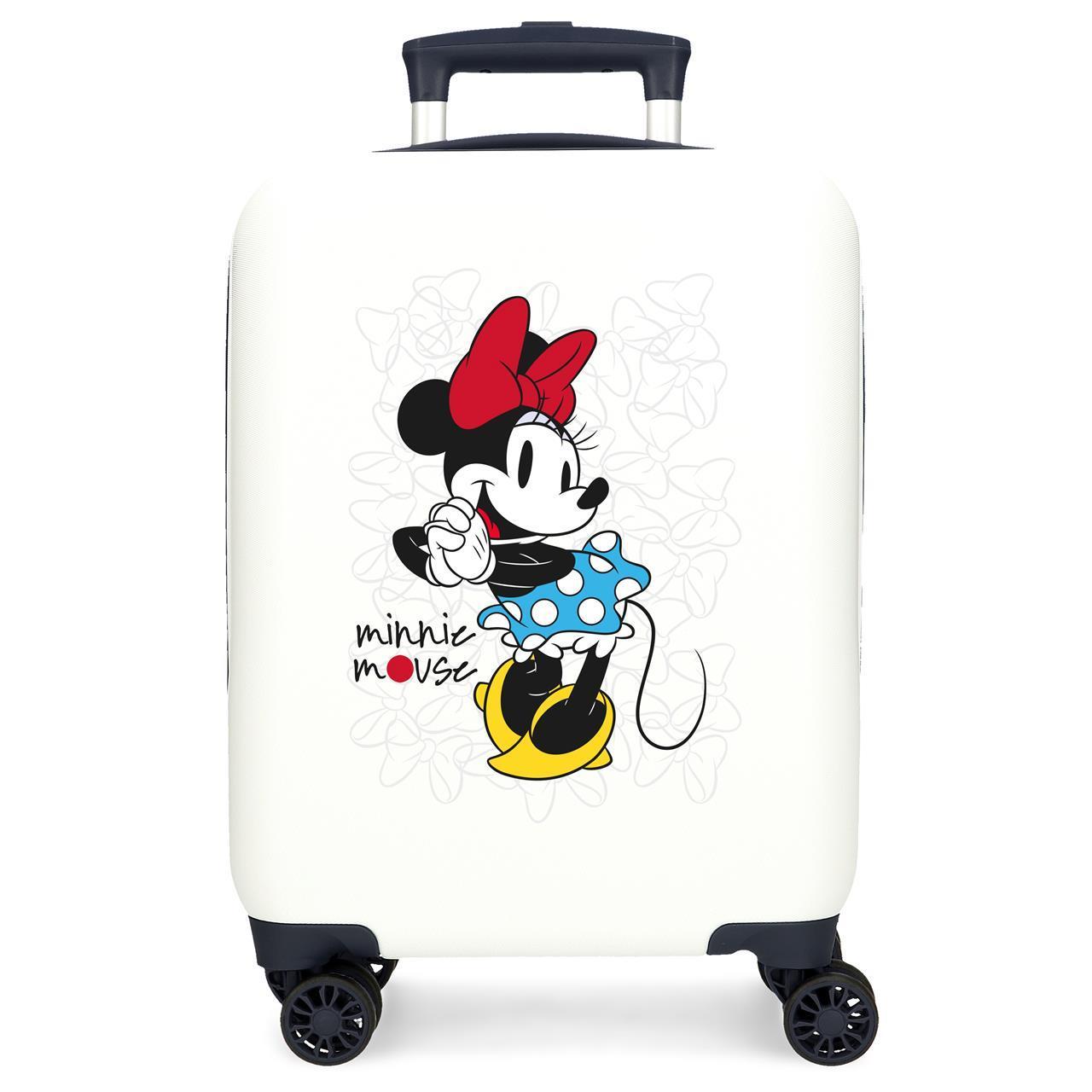 Maleta de cabina Mickey & minnie magic blanco 33x50x20 cm