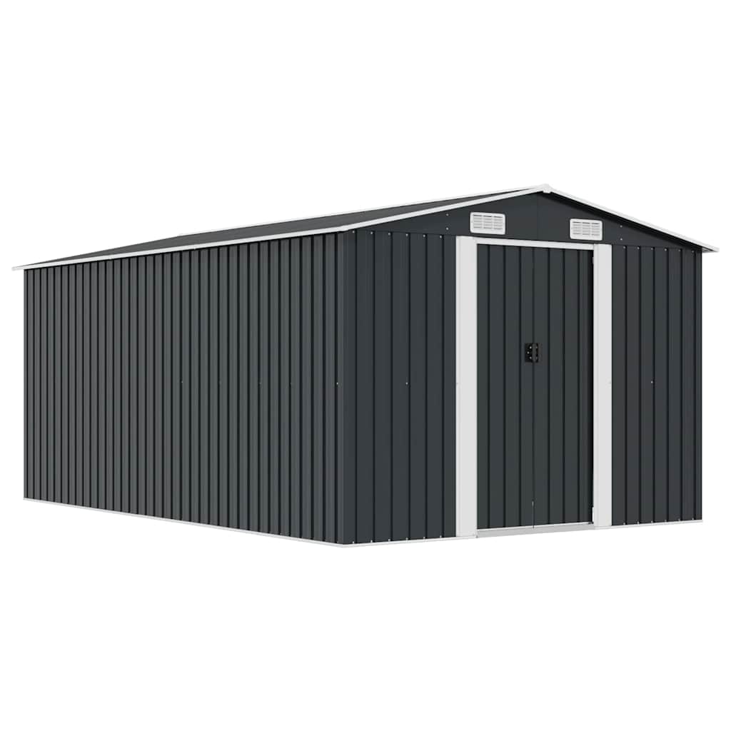 vidaXL Caseta de jardín metal antracita 257x392x181 cm