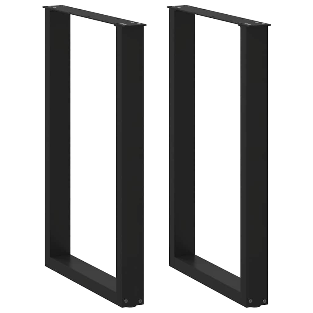 vidaXL Patas para mesa de bar en forma de U (2 unidades) 60 x (90-91) cm, acero
