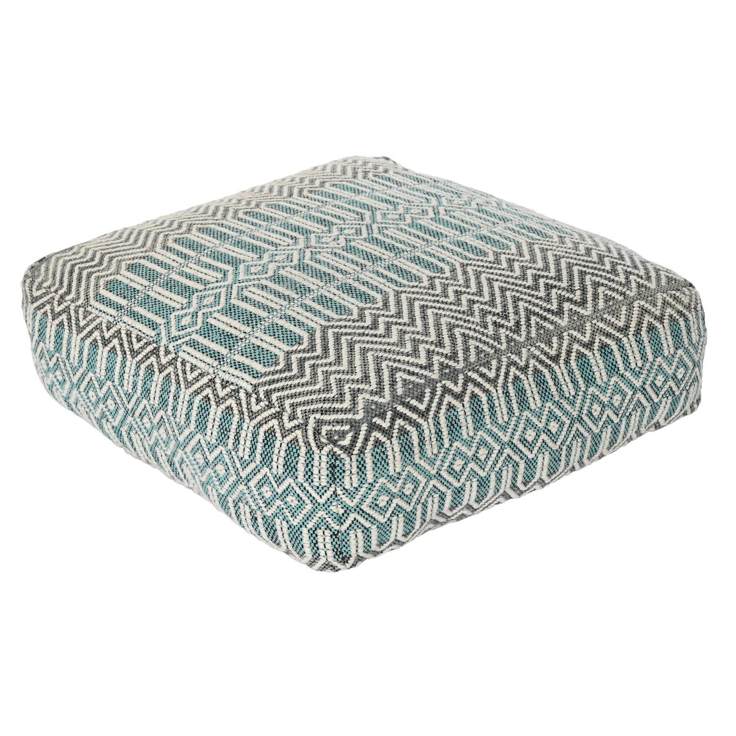 COJIN SUELO ALGODON 60X60X25 6300 GR, RAYAS AZUL LD193907 - EL MEJOR COMPLEMENTO PARA TU HOGAR FIJALO