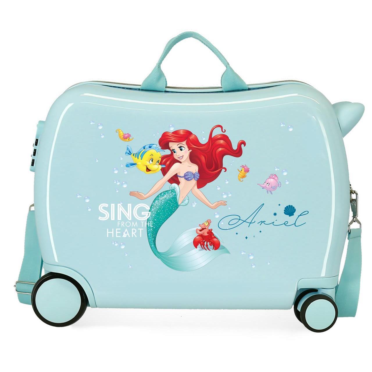 Maleta Rígida ABS Disney Princesas de 34L con Cierre de Combinación y Bandolera Ajustable, Perfecta para Viajes en Familia