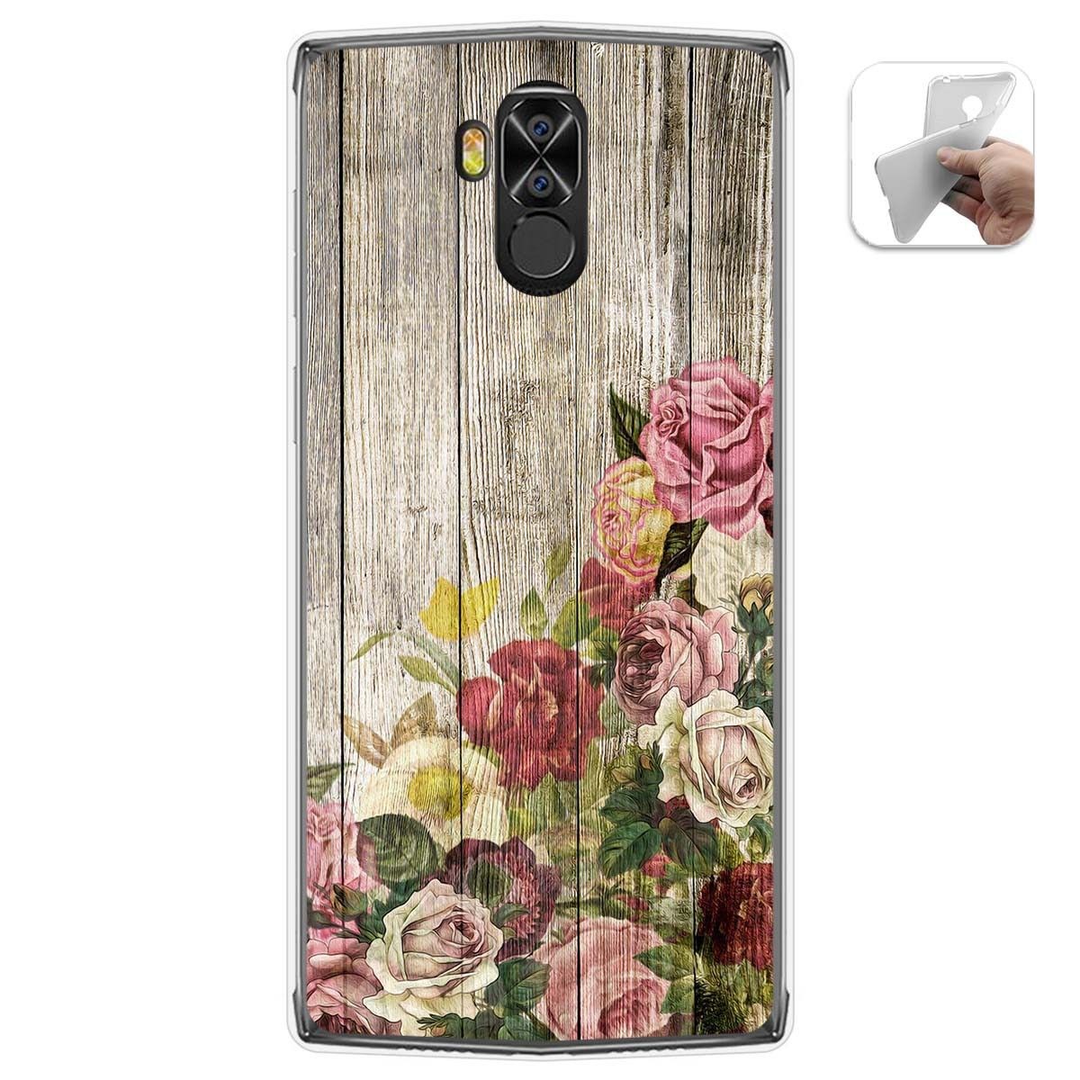 Tumundosmartphone Funda Gel Tpu para Doogee N100 diseño Madera 08 Dibujos