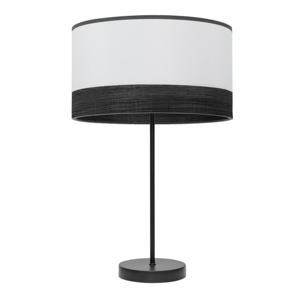 Sobremesa alto olga 1xe27 negro/blanco-mad.negra 62x30x30 cm