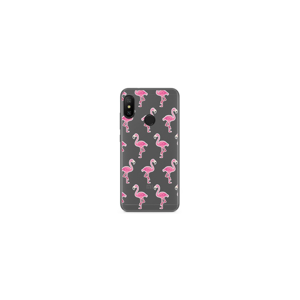 Tumundosmartphone Funda Gel Transparente para Xiaomi Redmi 6 Pro / Mi A2 Lite Diseño Flamenco Dibujos