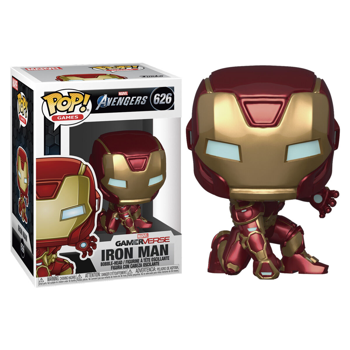 Funko Pop! Marvel: Marvel Avengers Game-Iron Man - (Stark Tech Suit) - Figura de Vinilo Coleccionable - Idea de Regalo - Mercancia Oficial - Juguetes para niños y figuras coleccionables para adultos, MR Popye número de figura 626
