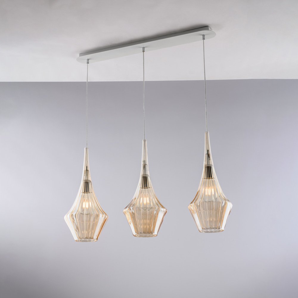 Zeus 3 Luces E27 lámpara de Pista moderna