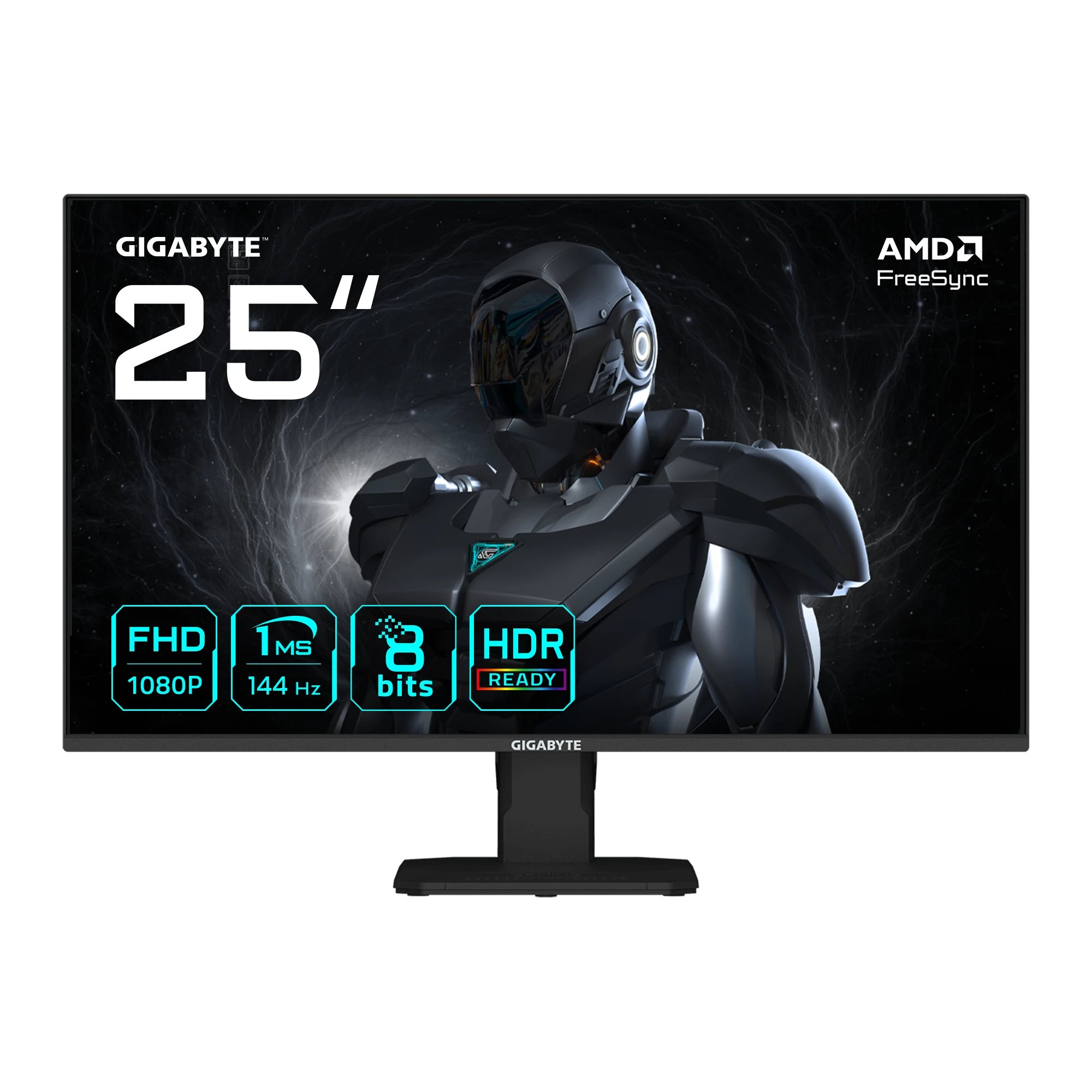 Monitor Gaming LED Gigabyte 25" Full HD GS25F14 | 144 Hz, 1 ms, 16 :9, HDMI 2.0, DisplayPort 1.2, Diseño ergonómico