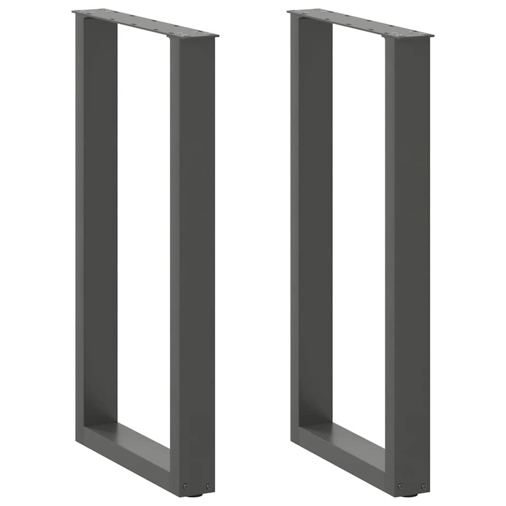vidaXL Patas para mesa de bar en forma de U (2 unidades) 40 x (90-91) cm, acero