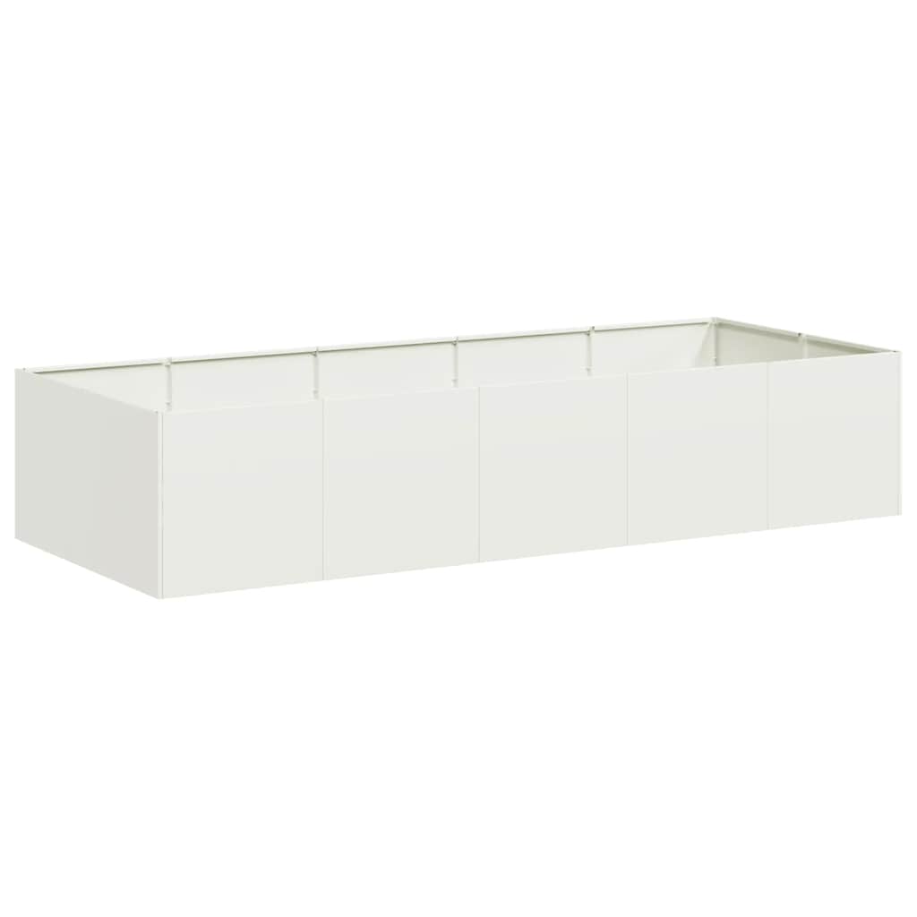 vidaXL Jardinera acero blanco 200x80x40 cm