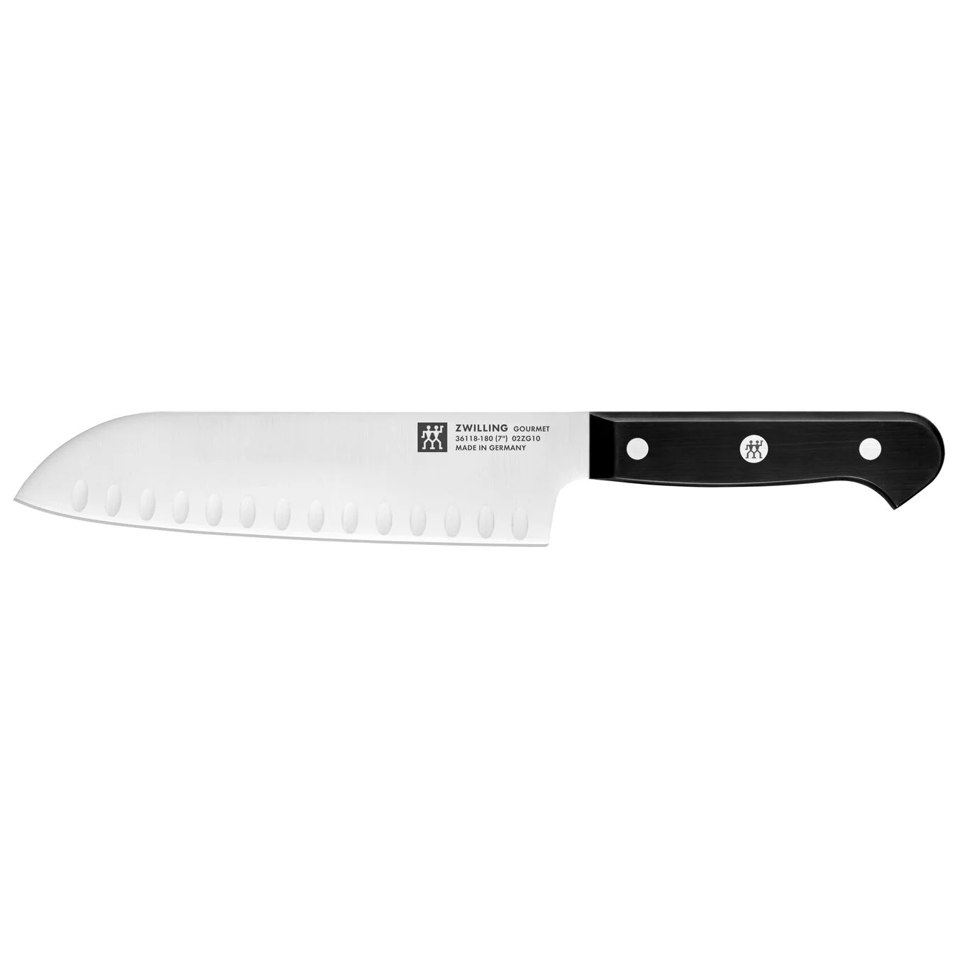 ZWILLING Gourmet - Cuchillo Santoku Alveolado (180 mm) - Hoja de Acero Inoxidable Friodur - Cocina Asiática