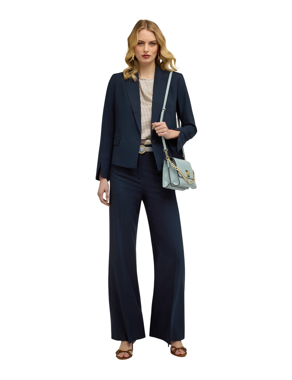 Motivi - Pantalones palazzo en tejido armaturado