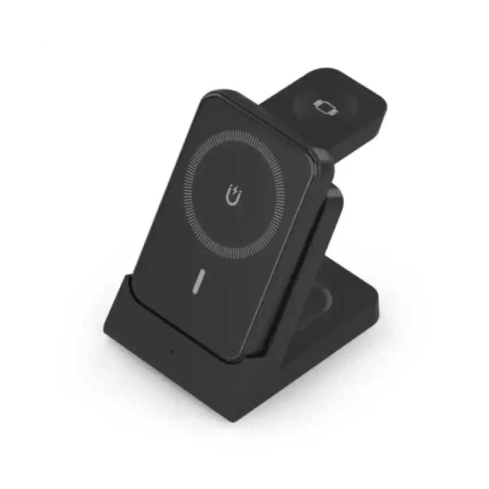 Cargador inalámbrico USB-C 4 en 1, 15W, Power Bank 5000mAh, móvil, Apple Watch, auriculares, negro